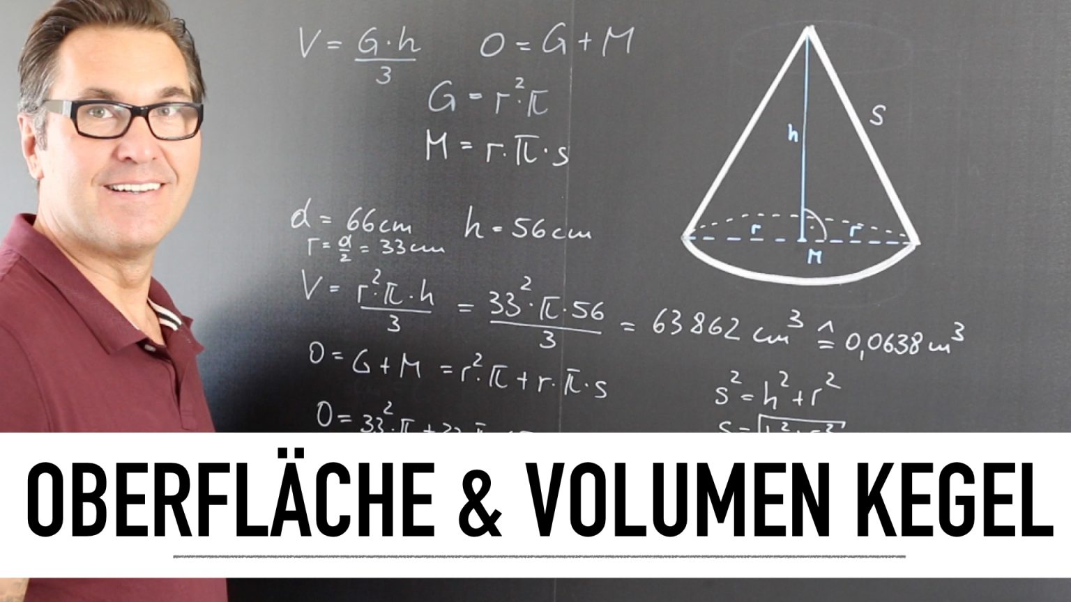 Berechnung Der Oberfläche Eines Würfels Kegel - Berechnung Volumen und Oberfläche - lernflix.at